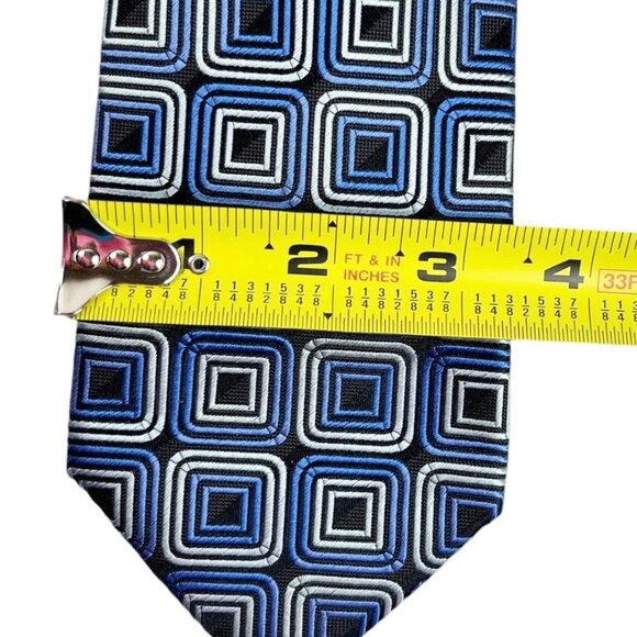 BCBG Attitude 100% Silk Necktie Geometric Print Retro Inspired 59" - Picture 8 of 8